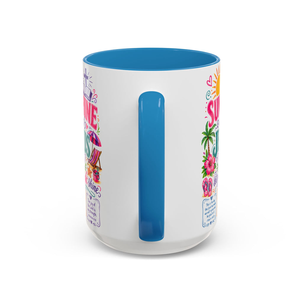 Sunshine and Jesus Coffee Mug — Faith-Inspired Beach Vibe Accent Mug (11/15oz)