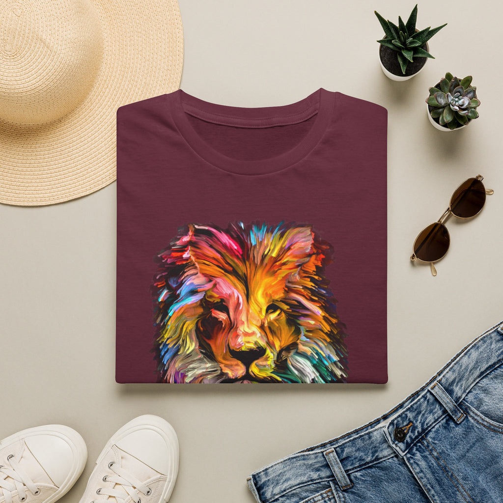 Lion of Judah Colorful Lion T-Shirt — "The Lion of Judah / Aryeh Yehudah" Graphic Tee