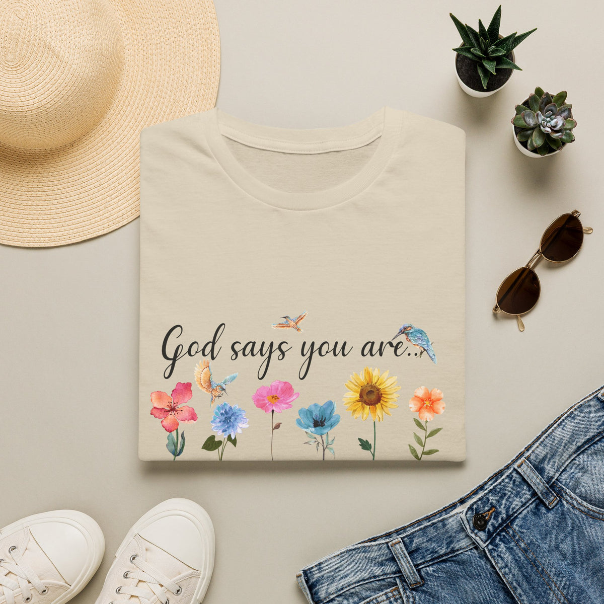 God Says You Are Loved Wildflower T-Shirt