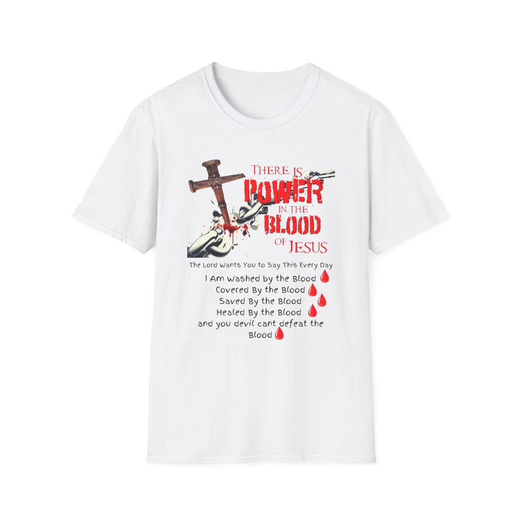Jesus Blood Cross T-Shirt — "There Is Power In The Blood of Jesus" Christian Tee