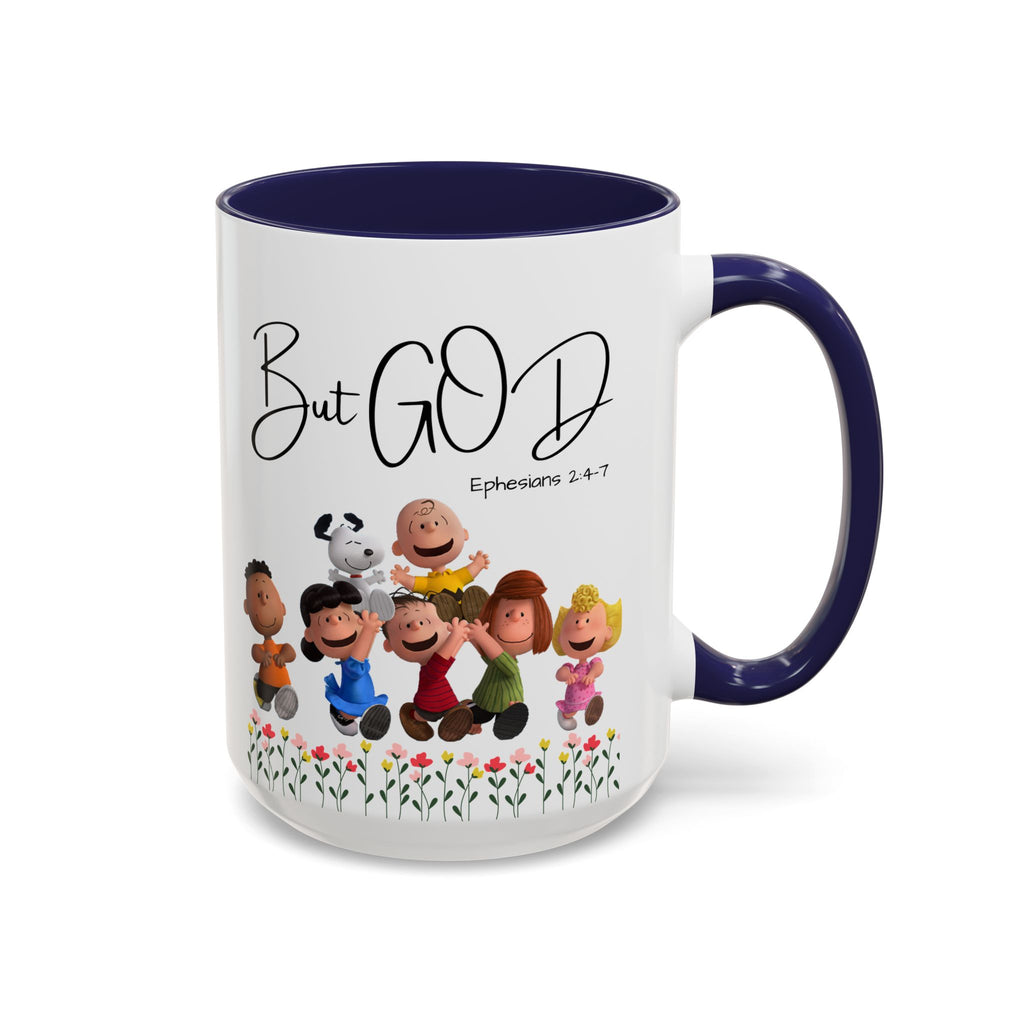 But God Scripture Coffee Mug — Genesis 50:20 Inspirational Heart Accent Mug (11/15oz)