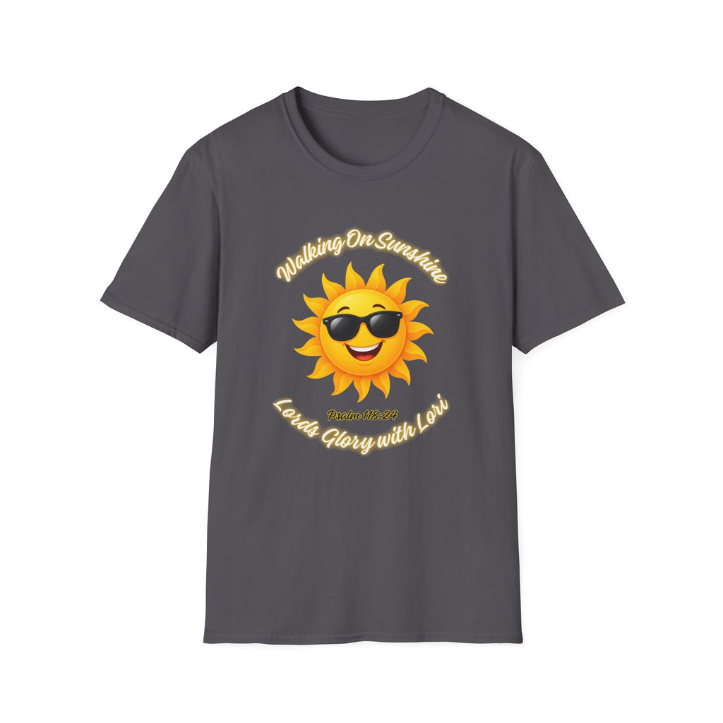 Sunshine Smiles T-Shirt — Sunglasses Sun with Psalm 118:24 Inspirational Tee