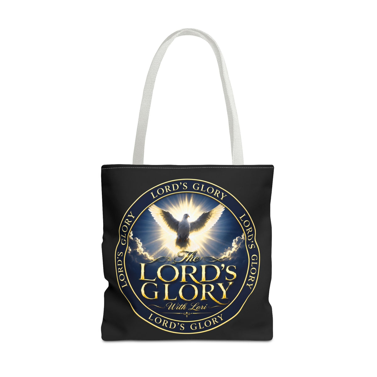 Tote Bag — "The Lord's Glory with Lori" Christian Dove Tote (Faith-Inspired Church Bag)