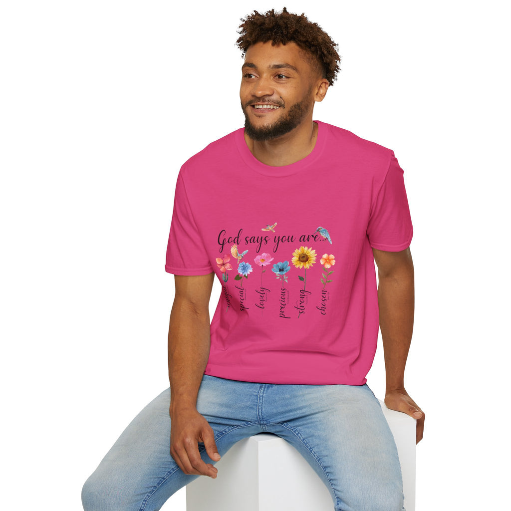God Says You Are Loved Wildflower T-Shirt