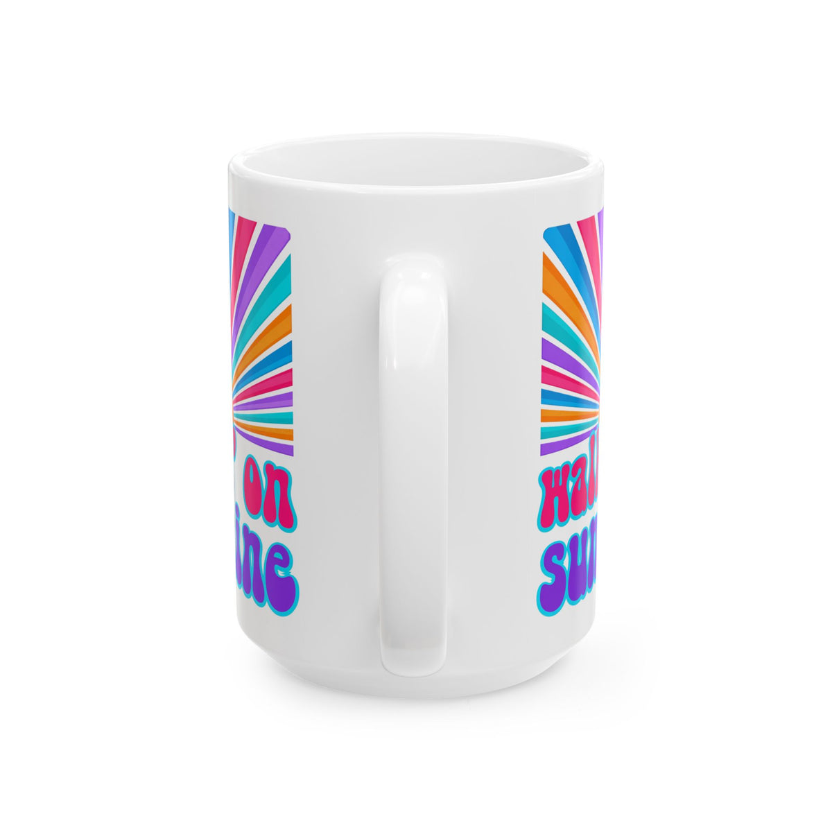 Walking on Sunshine Christian Coffee Mug — "Lord's Glory with Lori" Colorful Sunrise Faith Mug (11oz, 15oz)