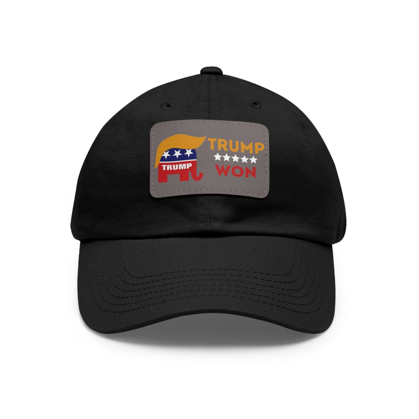 Trump Won Mom and Dad Hat with Leather Patch (Rectangle)