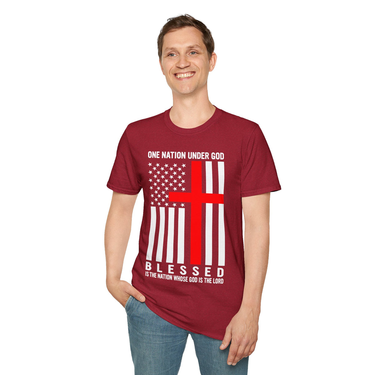 One Nation Under GOD - Mens Womans Softstyle T-Shirt