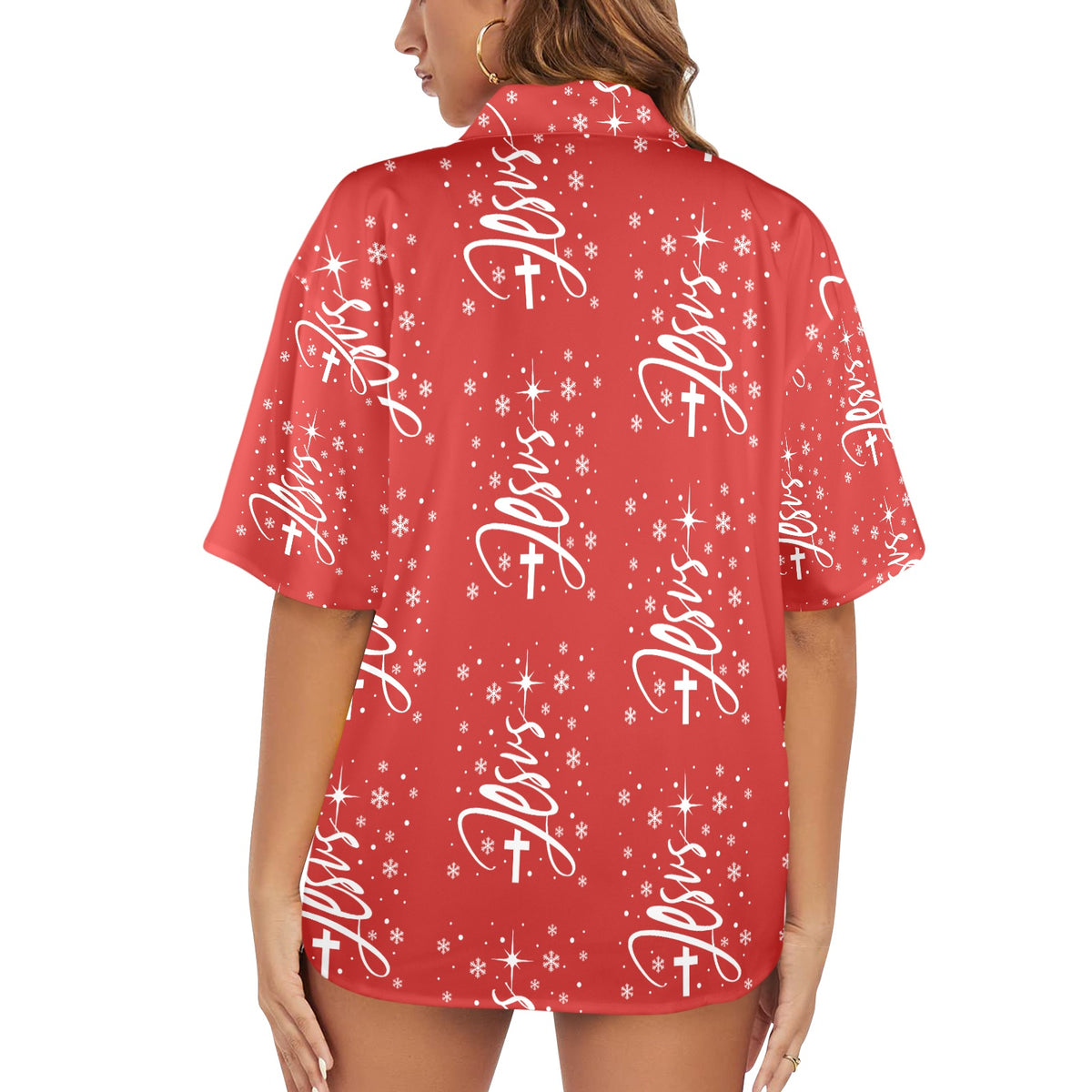 Women's All Over Print Hawaiian Shirt （Made in USA，Ships to USA Only）