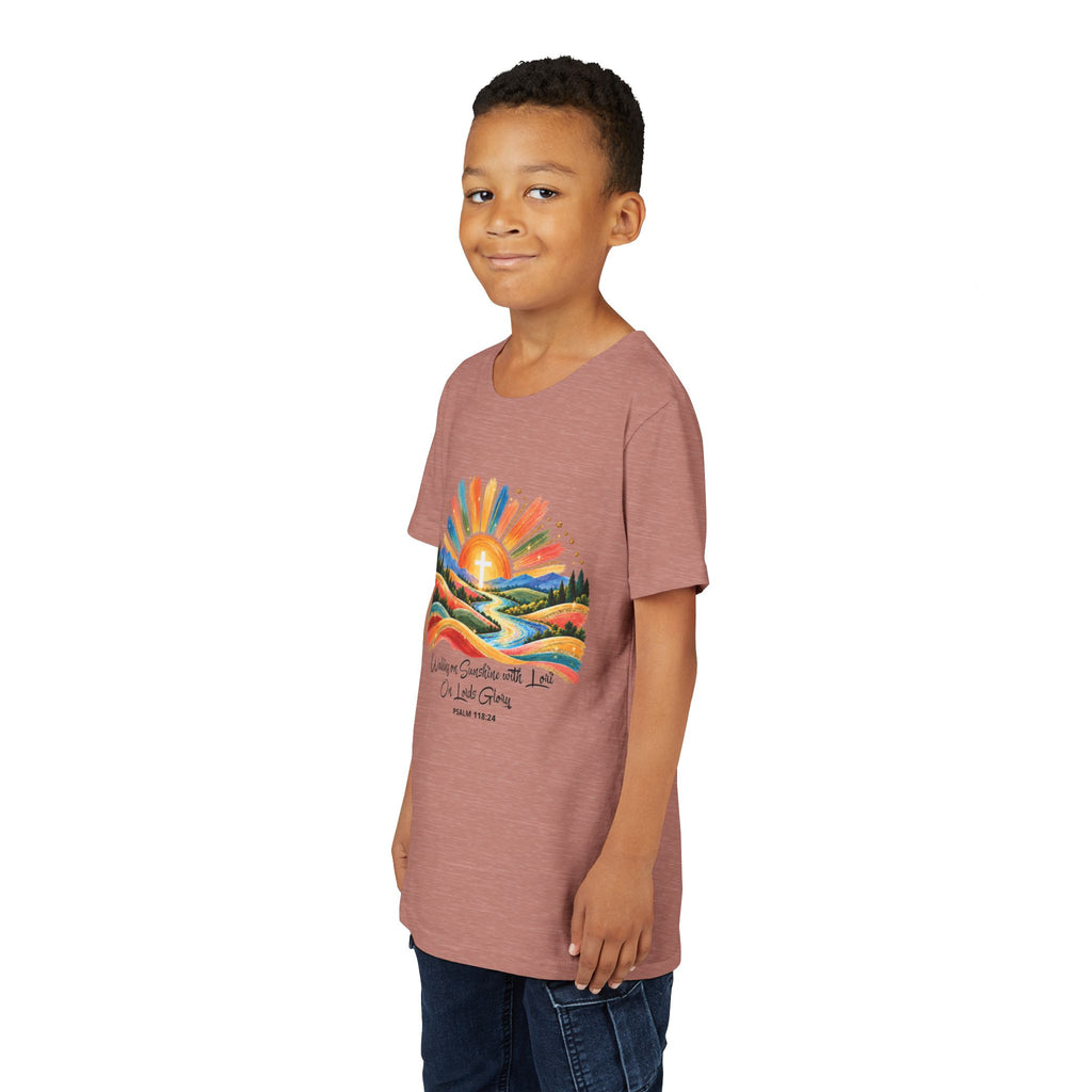 Youth Short Sleeve Tee – Walking On Sunshine with Lords Glory Design