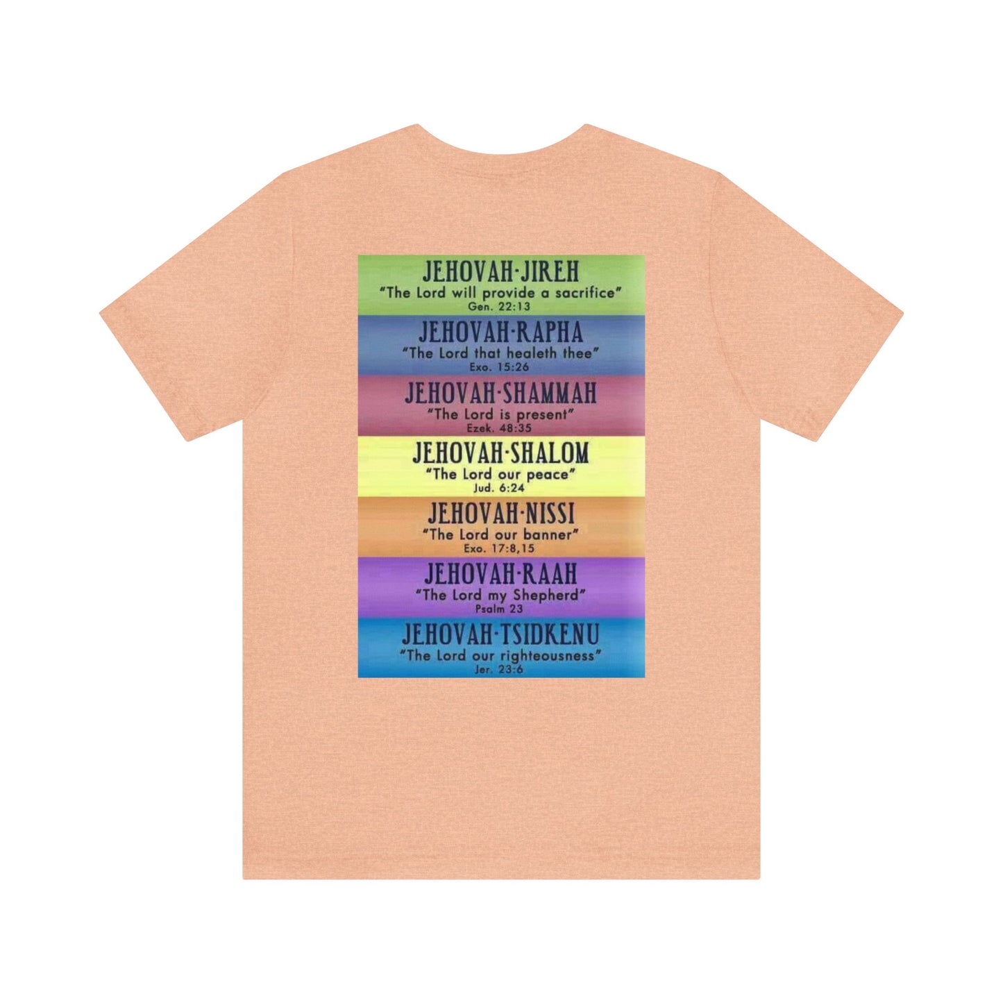 JEHOVAH's  names - Many Colors Unisex Jersey Short Sleeve Tee