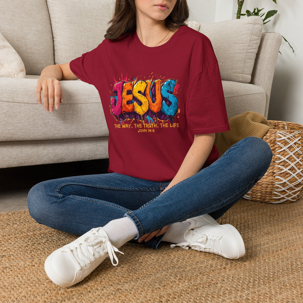 JESUS  Splash T-Shirt | Colorful Street Art Christian Tee