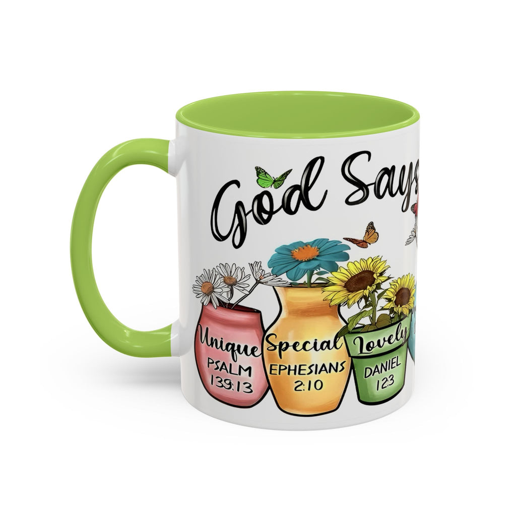 God Says You Are - You Are Loved Christian Bible Verse Coffee Mug