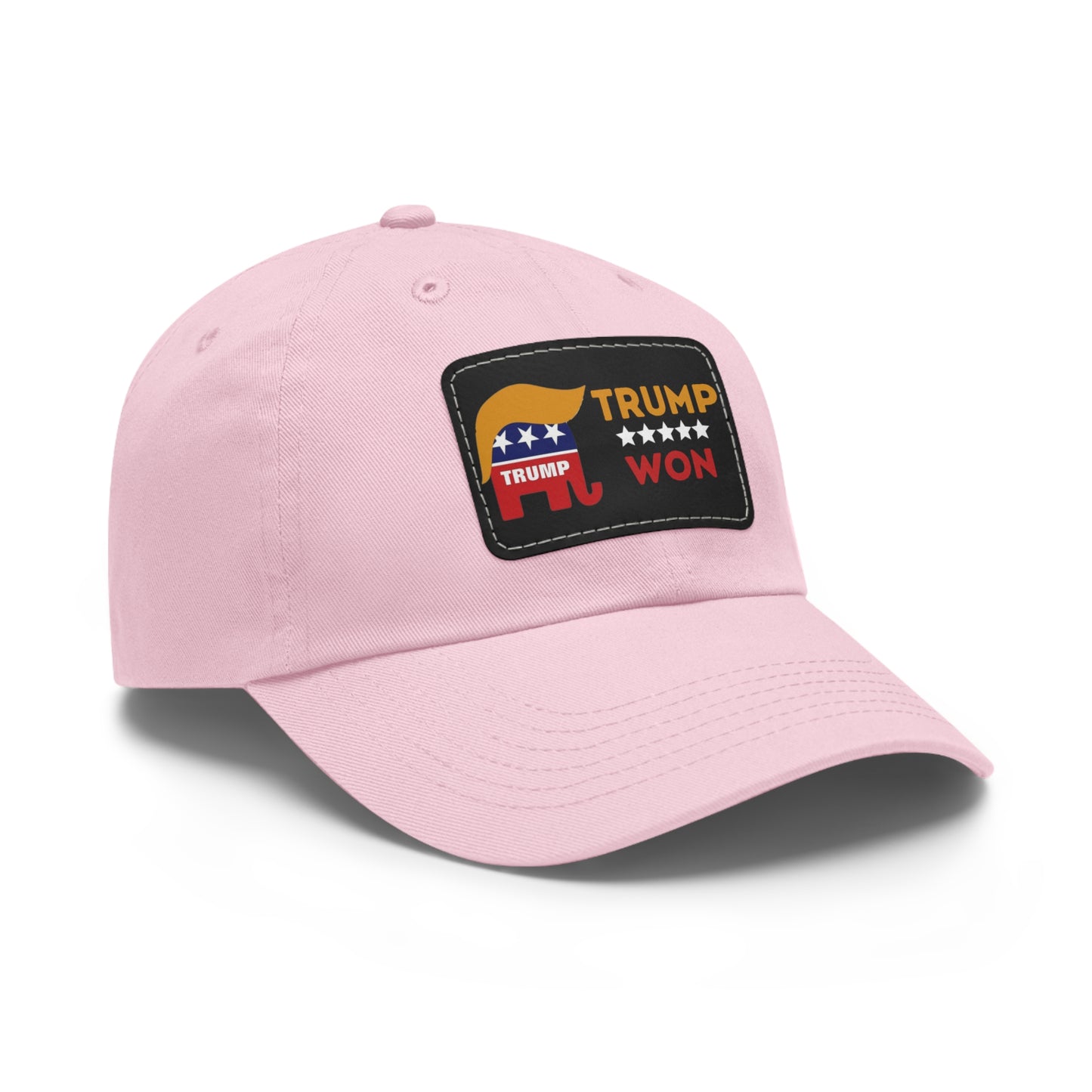 Trump Won Mom and Dad Hat with Leather Patch (Rectangle)