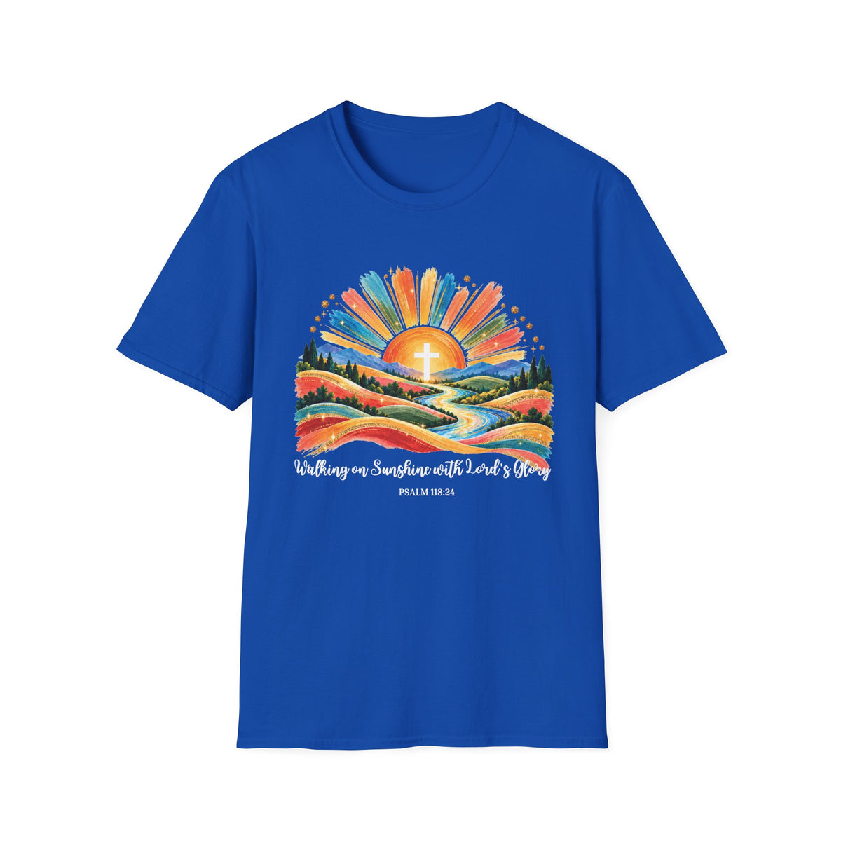 Walking On Sunshine with Lords Glory - with Lori Faith and Hope Christian Sunrise T-Shirt