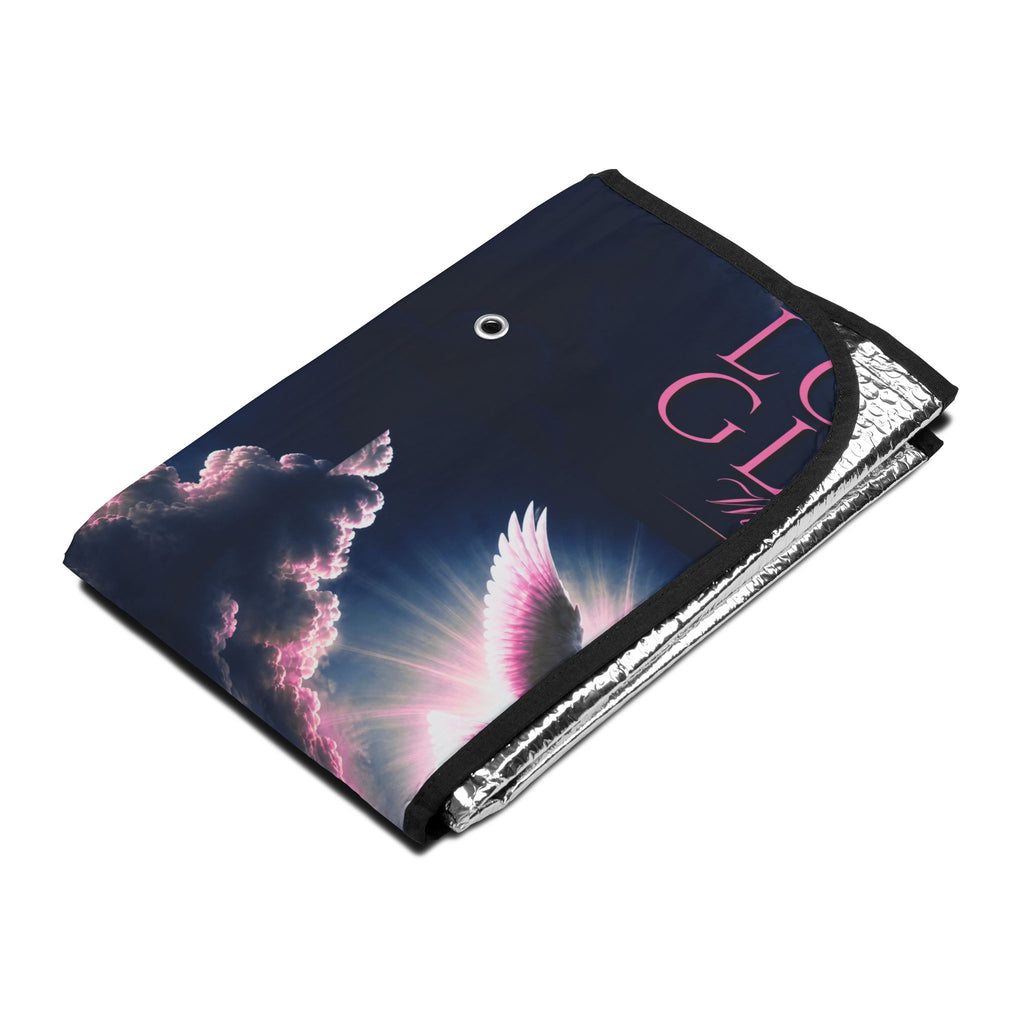 Car Sun Shade - "The Lord's Glory with Lori" Dove & Clouds Christian Windshield Cover