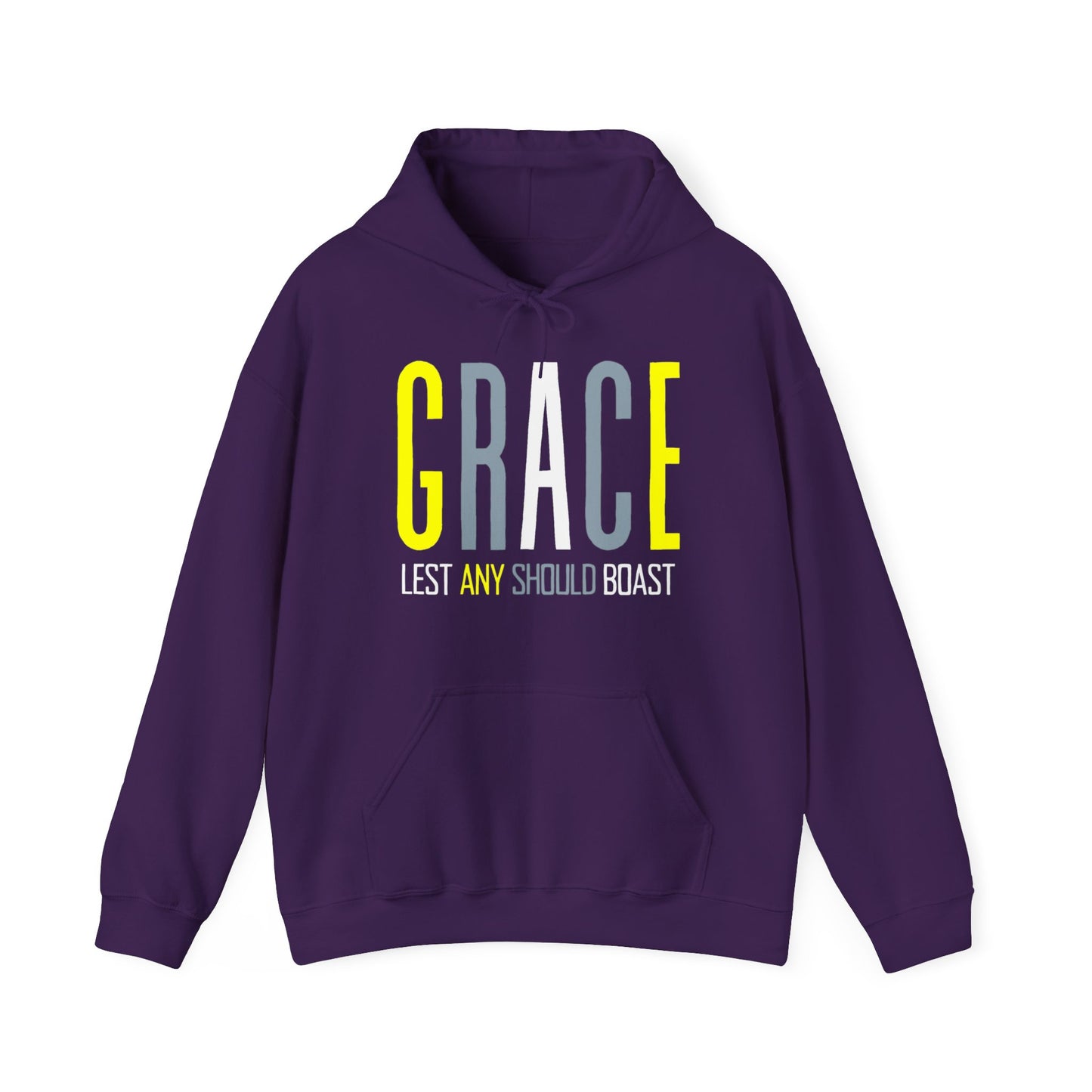 GRACE Lest Any Should Boast - Men's and Woman's Heavy Blend Hooded Sweatshirt