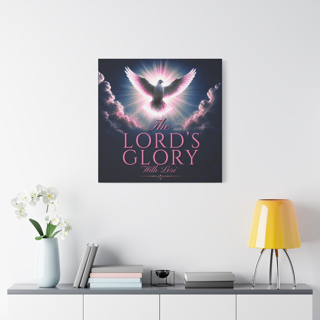 Christian Wall Art Canvas - "The Lord's Glory with Lori" Dove Print