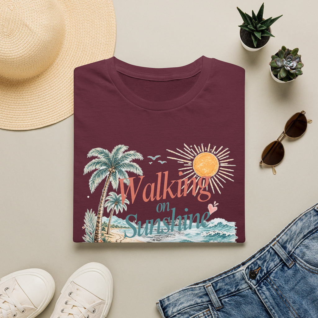 Walking on Sunshine T-Shirt — Tropical Floral Psalms 118:24 Tee