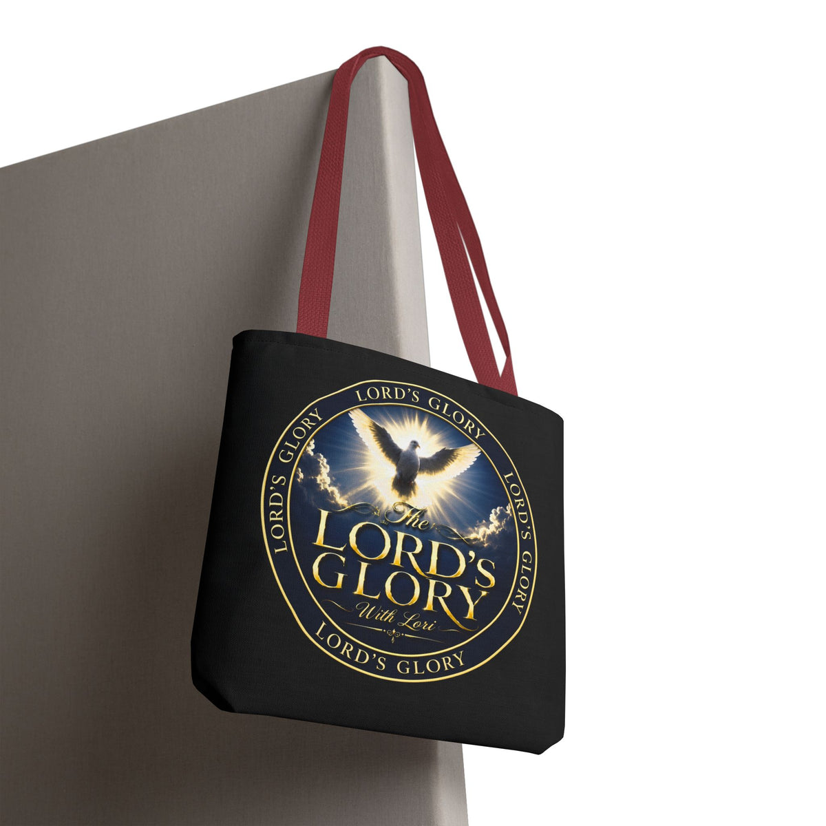 Tote Bag — "The Lord's Glory with Lori" Christian Dove Tote (Faith-Inspired Church Bag)