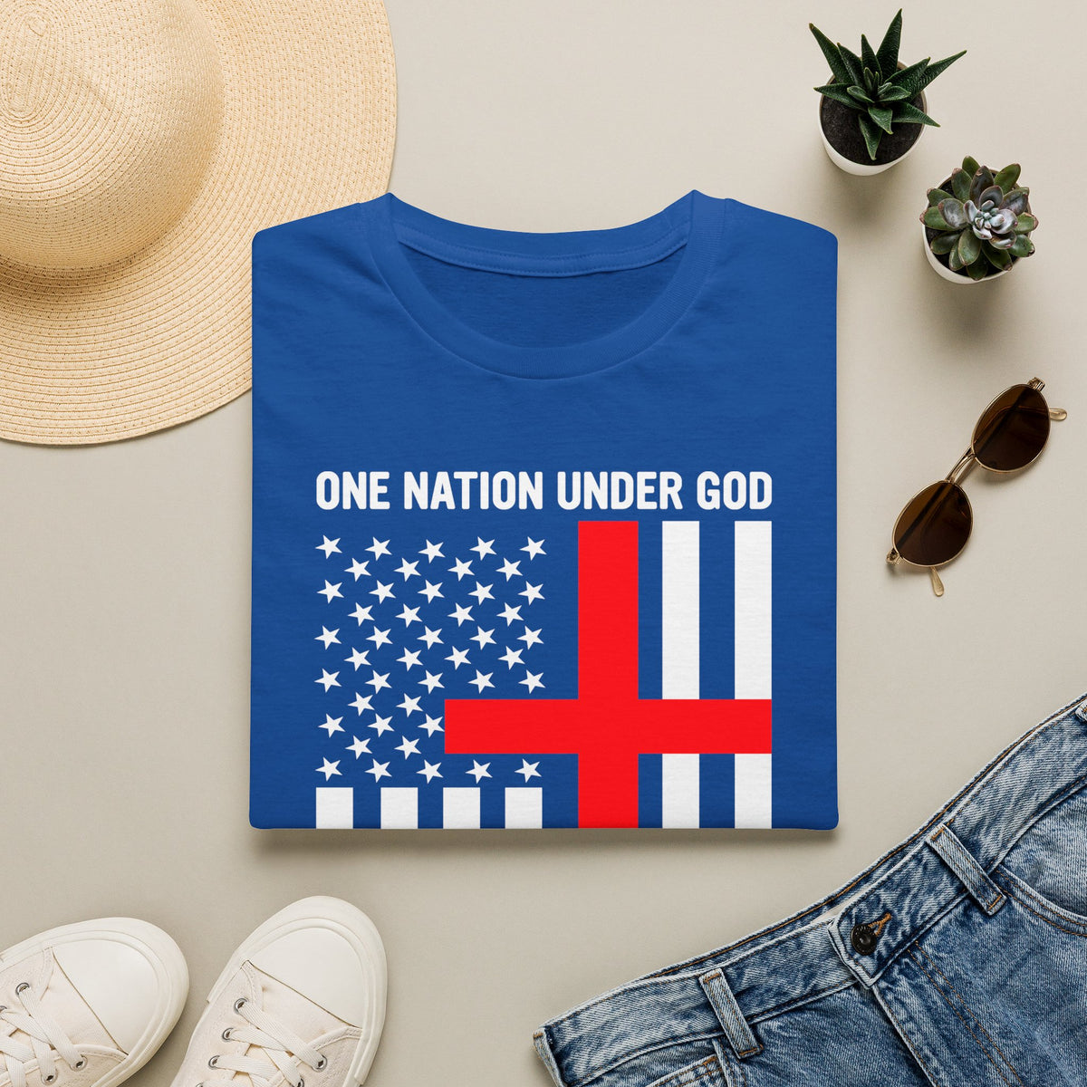One Nation Under GOD - Mens Womans Softstyle T-Shirt