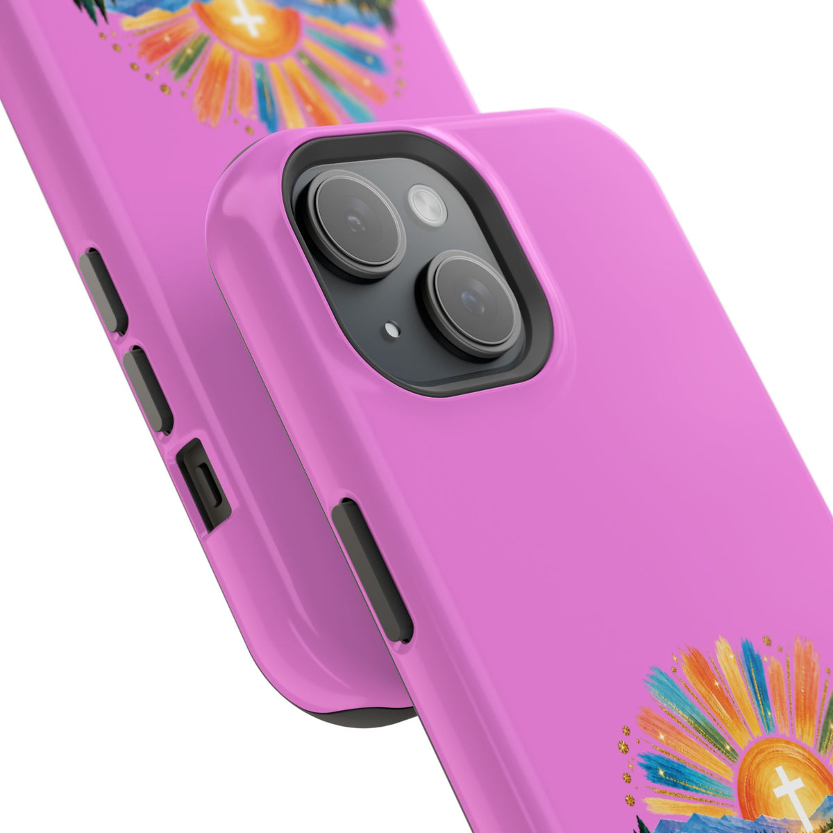 Magnetic Phone Case – “Walking on Sunshine with Lords Glory” Sunrise Design