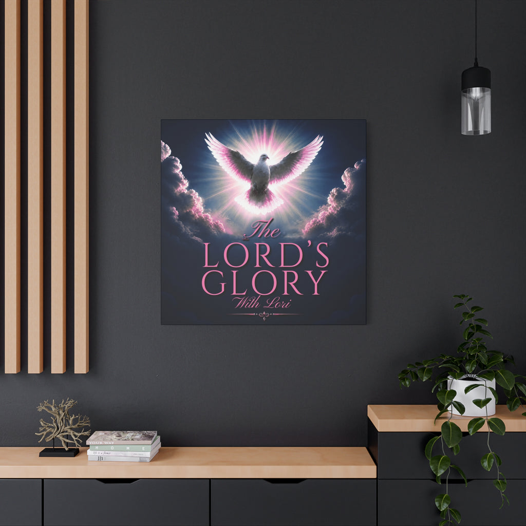 Christian Wall Art Canvas - "The Lord's Glory with Lori" Dove Print