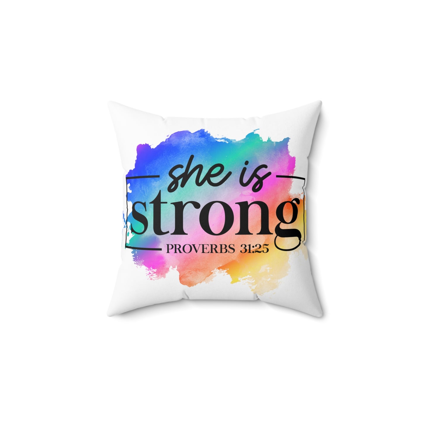 SHE is STRONG FEARLESS  - Spun Polyester Square Pillow