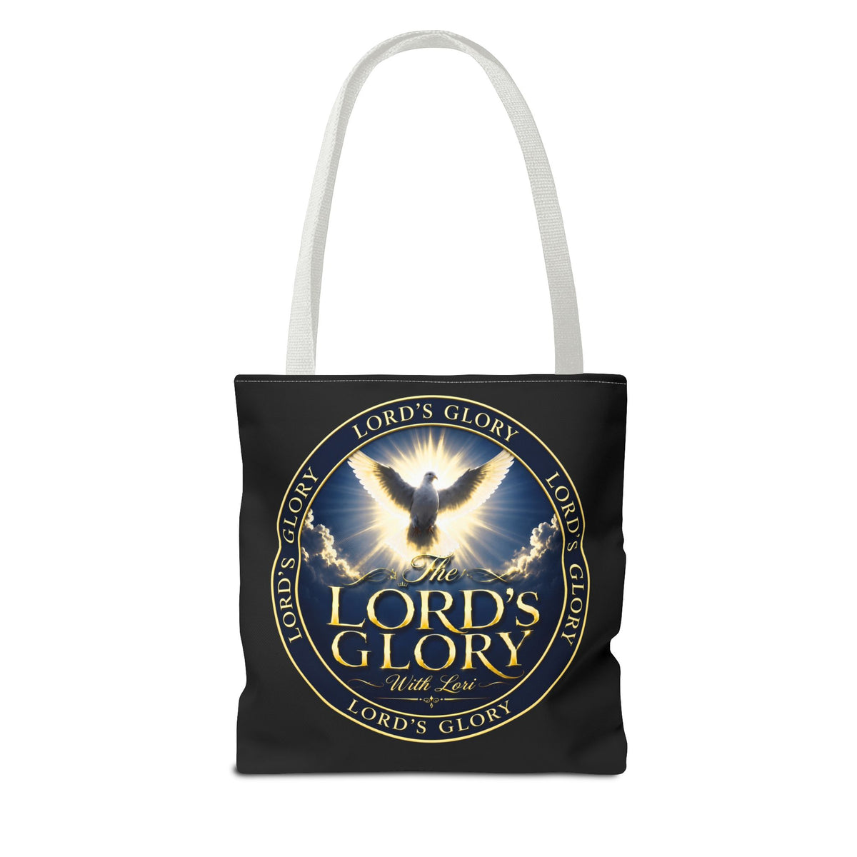 Tote Bag — "The Lord's Glory with Lori" Christian Dove Tote (Faith-Inspired Church Bag)