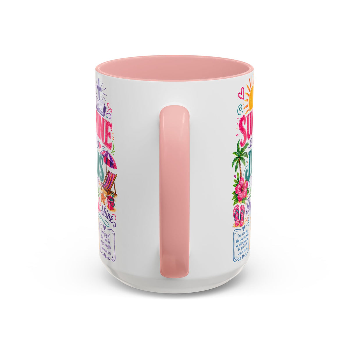 Sunshine and Jesus Coffee Mug — Faith-Inspired Beach Vibe Accent Mug (11/15oz)