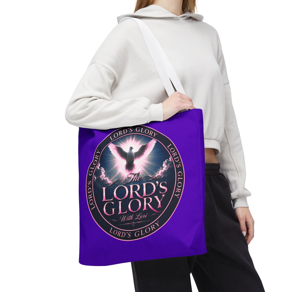 Inspirational 'The Lord's Glory with Lori' Tote Bag — Christian Faith AOP Shopper