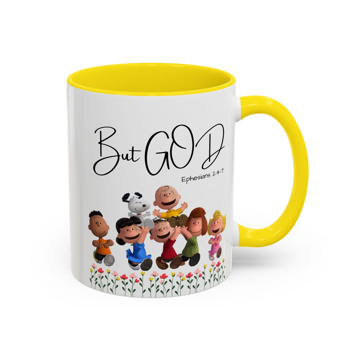 But God Scripture Coffee Mug — Genesis 50:20 Inspirational Heart Accent Mug (11/15oz)