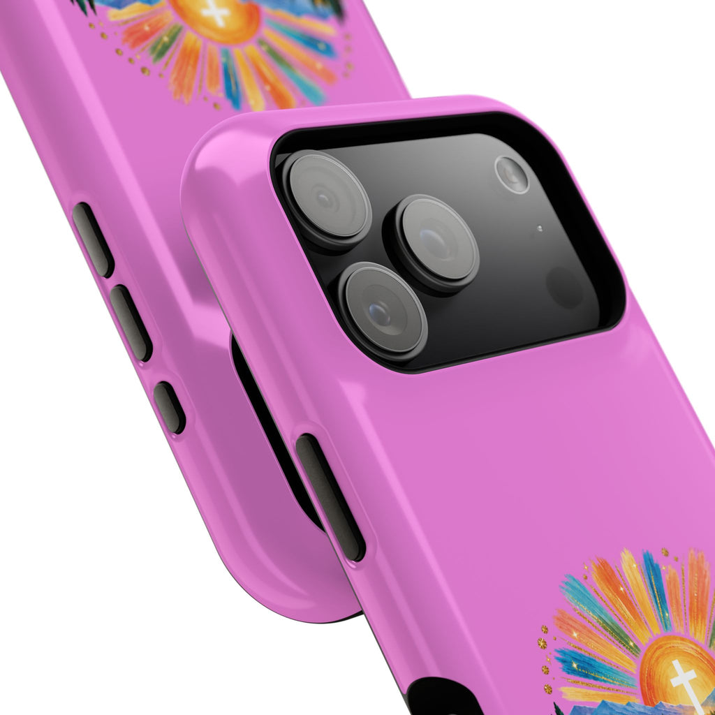 Magnetic Phone Case – “Walking on Sunshine with Lords Glory” Sunrise Design