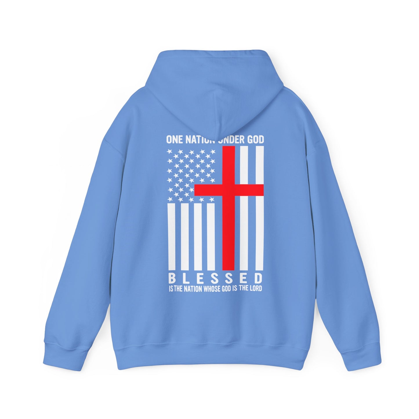 One Nation Under GOD - (Printed Both Sides) Unisex Heavy Blend Hooded Sweatshirt