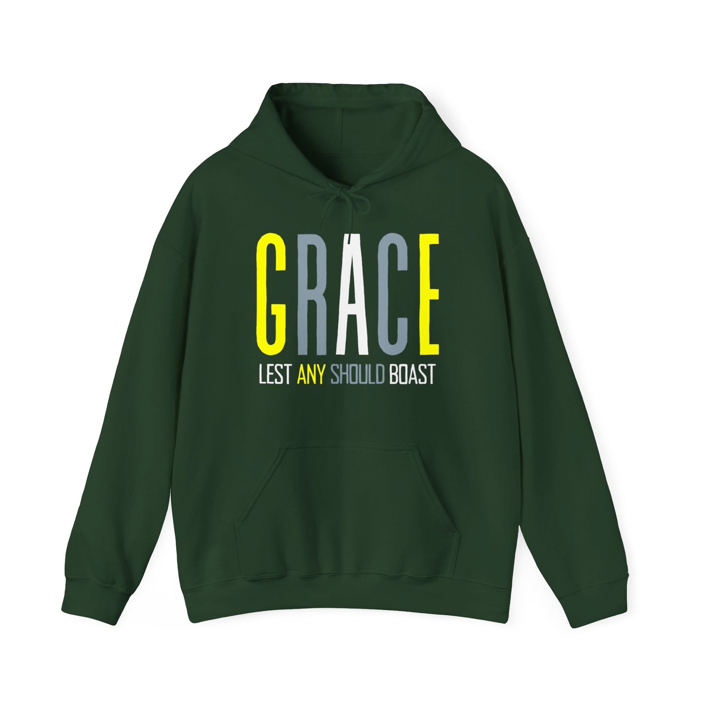 GRACE Lest Any Should Boast - Men's and Woman's Heavy Blend Hooded Sweatshirt