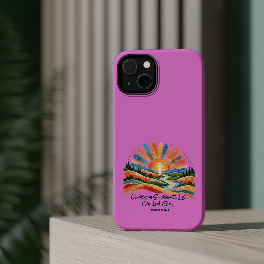 Magnetic Phone Case – “Walking on Sunshine with Lords Glory” Sunrise Design