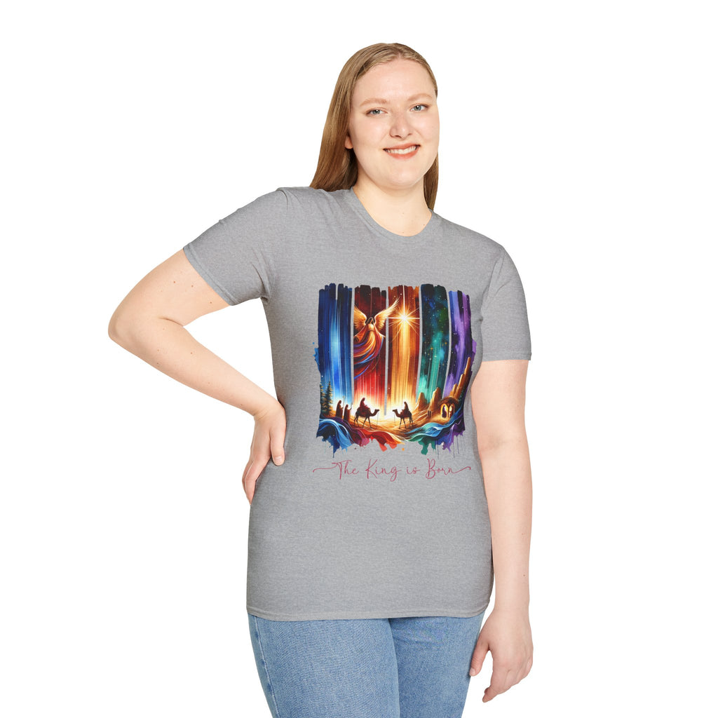 Vibrant Fantasy T-Shirt, Colorful Graphic Tee, Unisex Art Shirt, Great Gift for Fans, Unique Casual Wear, The King is Born Shirt