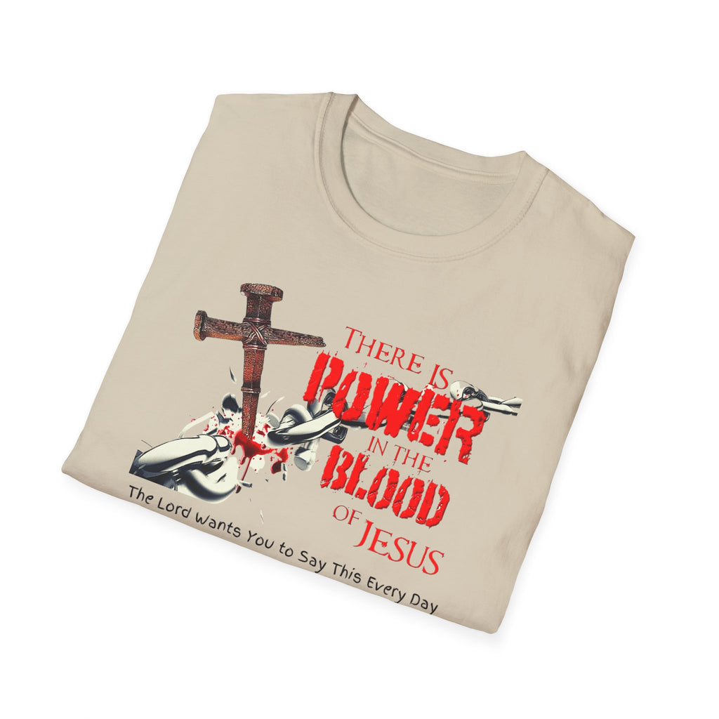 Jesus Blood Cross T-Shirt — "There Is Power In The Blood of Jesus" Christian Tee