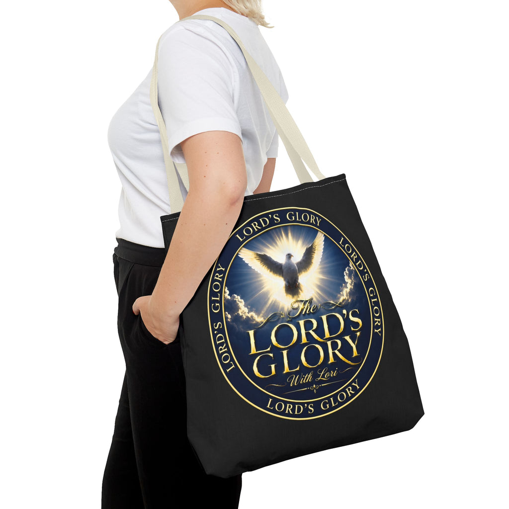 Tote Bag — "The Lord's Glory with Lori" Christian Dove Tote (Faith-Inspired Church Bag)