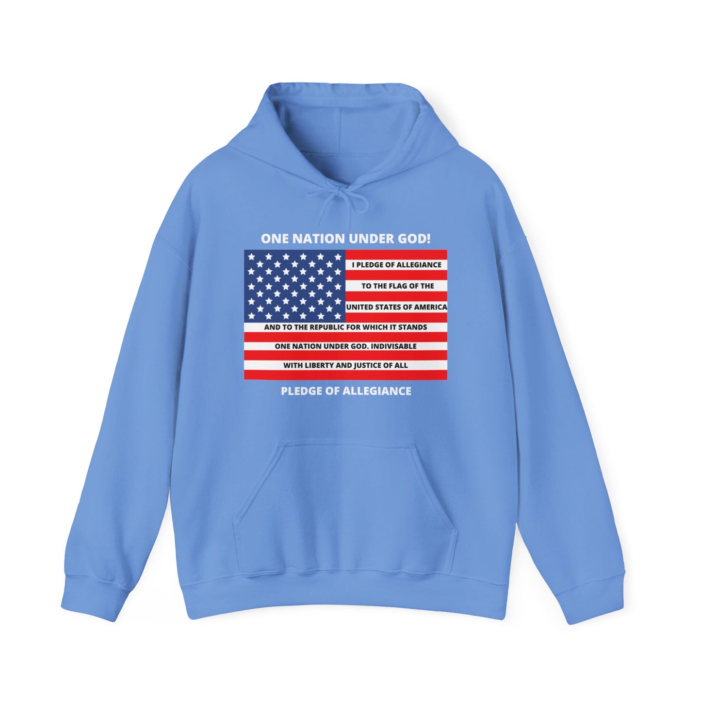 Pledge of Allegiance One Nation under GOD! Unisex Heavy Blend Hooded Sweatshirt