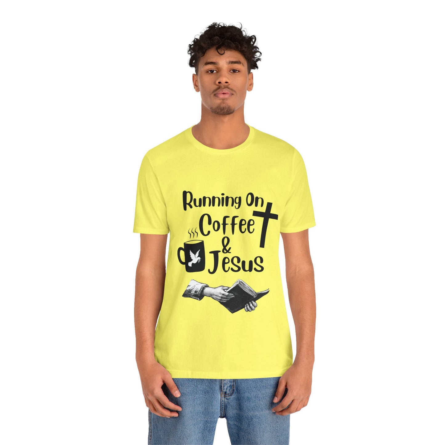 Running On Coffee and JESUS - Unisex Jersey Short Sleeve Tee