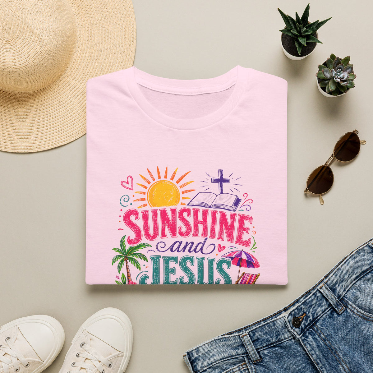 Sunshine and Jesus Christian Faith T-Shirt