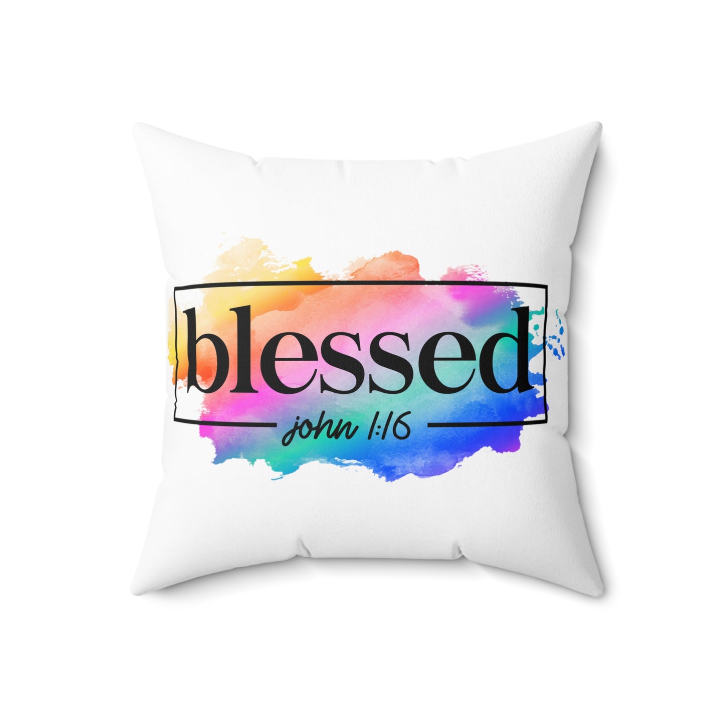 LOVED and BLESSED - Spun Polyester Square Pillow