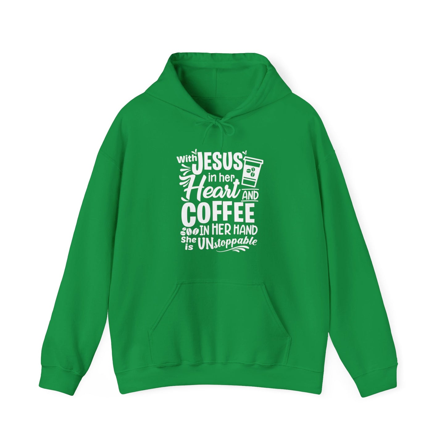 JESUS and Coffee Many Colors - Unisex Heavy Blend™ Hooded Sweatshirt