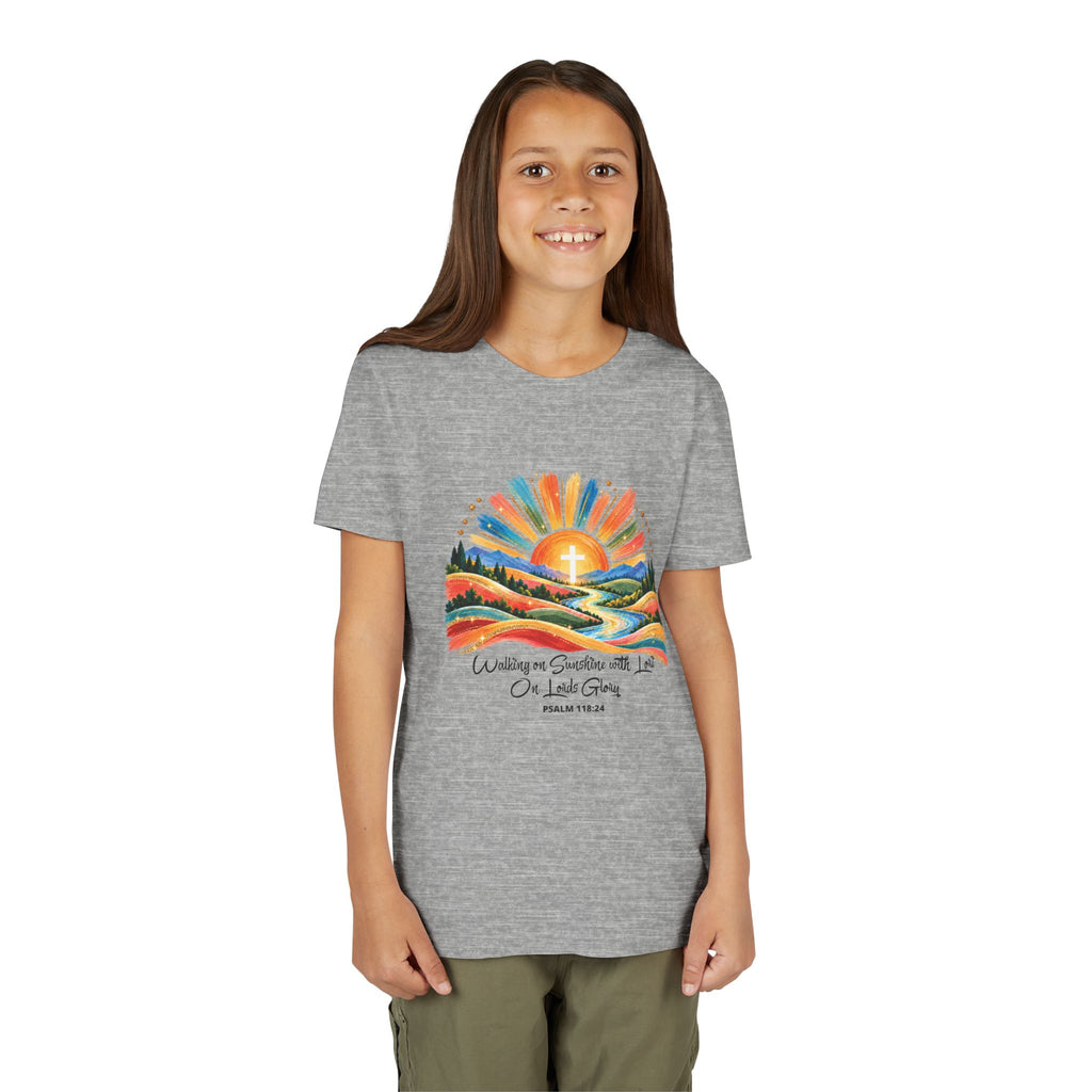 Youth Short Sleeve Tee – Walking On Sunshine with Lords Glory Design