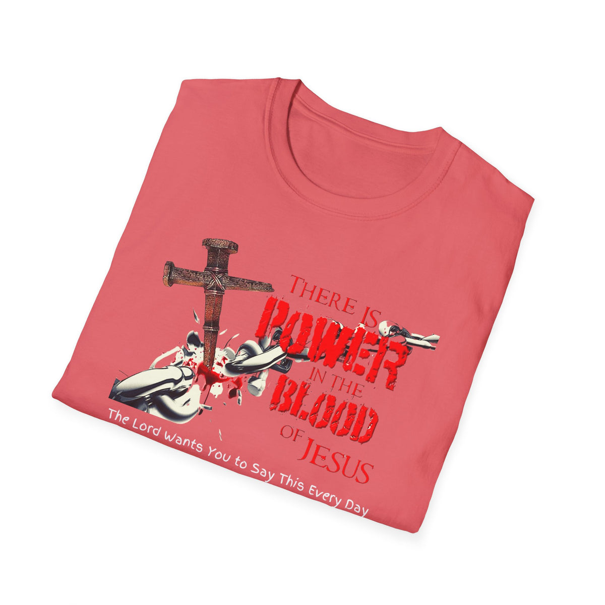 There's Power in the Blood of Jesus T-Shirt — Christian Cross Faith Shirt (Washed by the Blood)