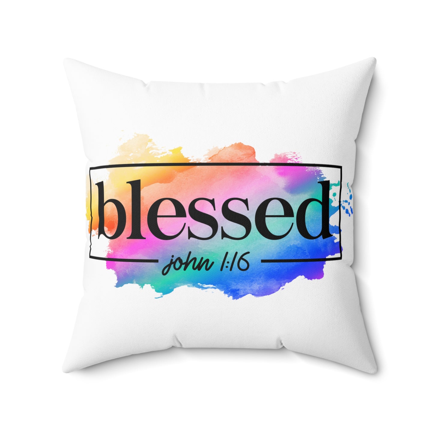 LOVED and BLESSED - Spun Polyester Square Pillow