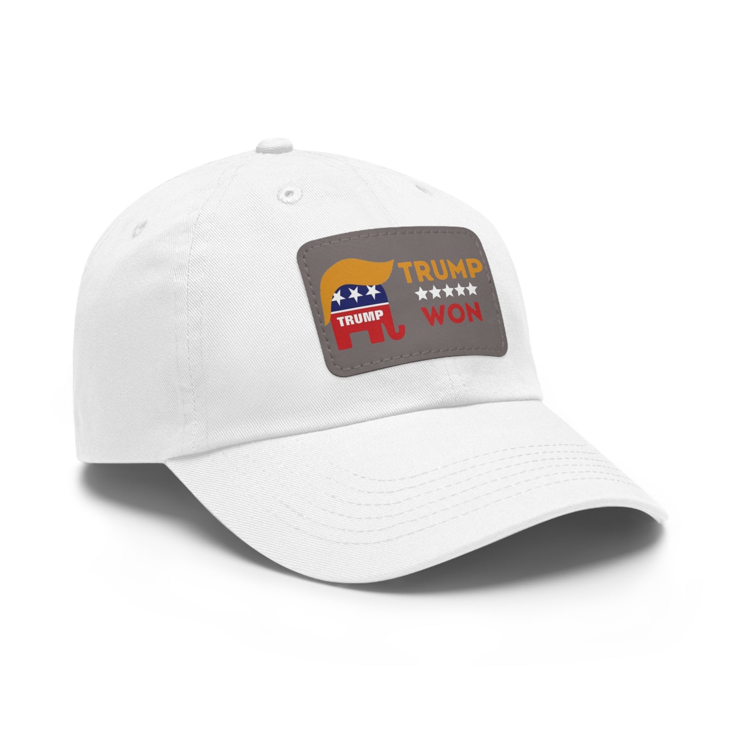 Trump Won Mom and Dad Hat with Leather Patch (Rectangle)