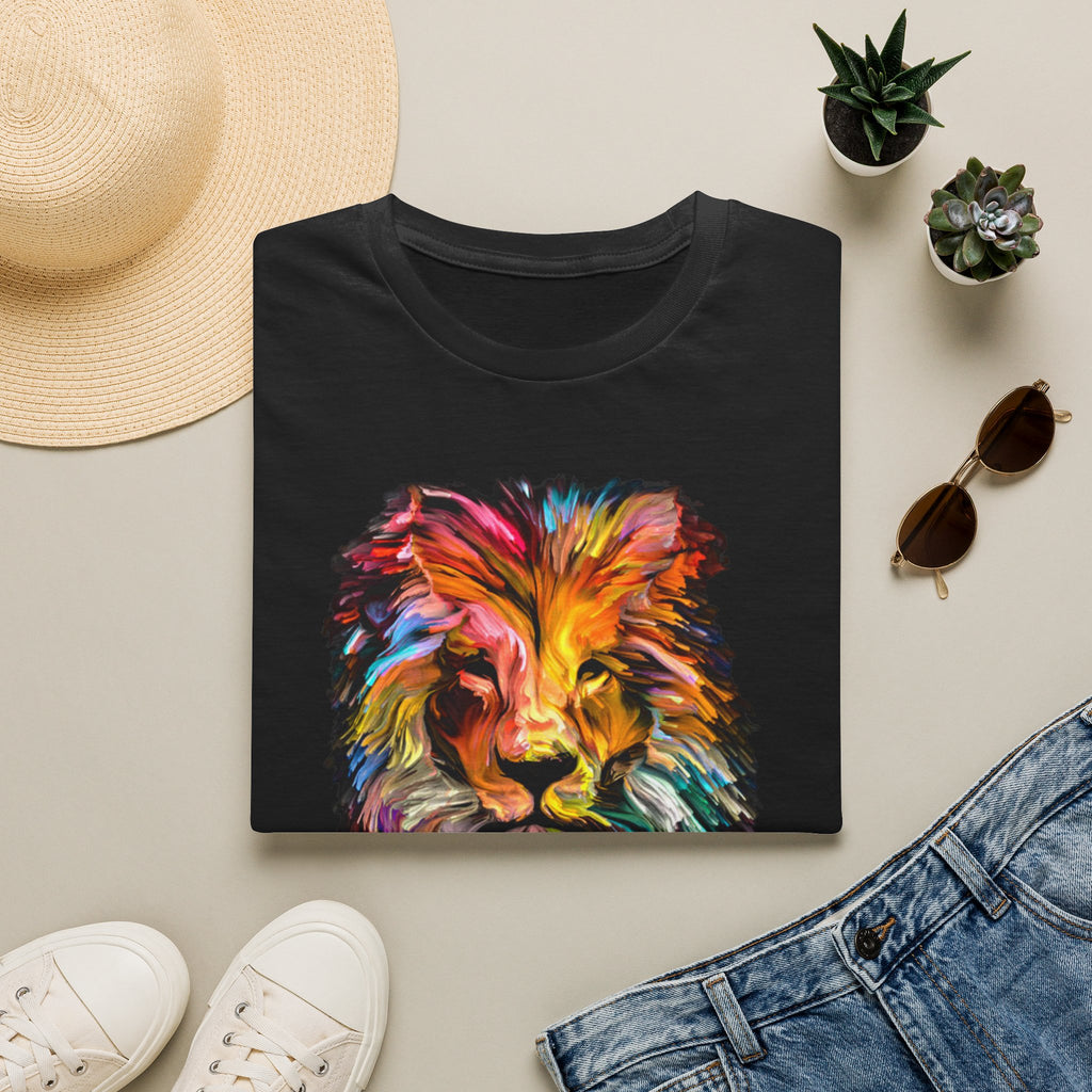 Lion of Judah Colorful Lion T-Shirt — "The Lion of Judah / Aryeh Yehudah" Graphic Tee