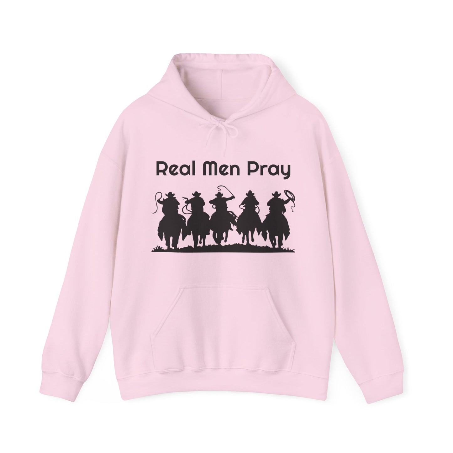 Real Men Pray - Cowboys - Unisex Heavy Blend Hooded Sweatshirt