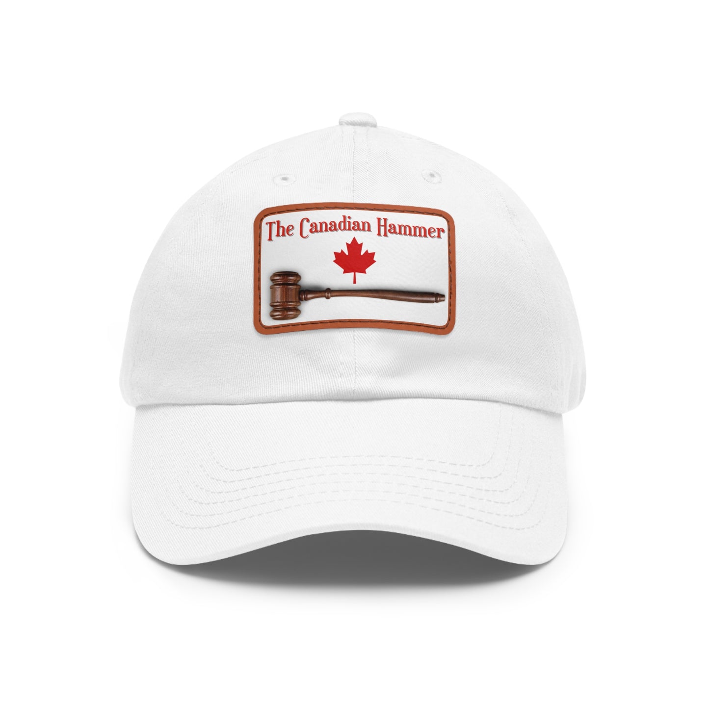 The Canadian Hammer / Barry Wunsch / #TheCanadianHammer Mom and Dad Hat with Leather Patch (Rectangle)